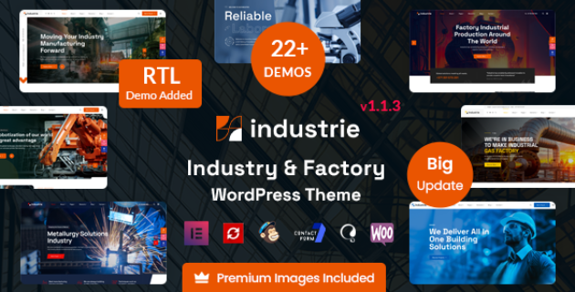 Industrie WordPress Theme Review: The Ultimate Solution for Industrial & Manufacturing Businesses 1 Rtl theme