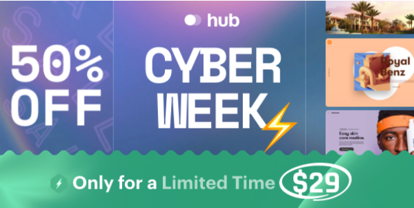 Hub – Responsive Multi-Purpose WordPress Theme: A Comprehensive Review 1 cyber week 3